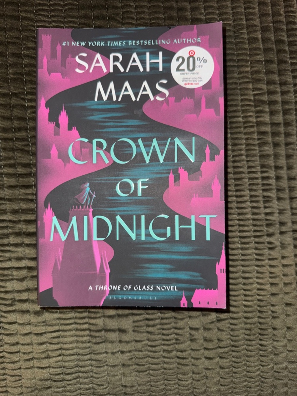 Chronicle Books Pink and Teal "Crown of Midnight" by Sarah Maas